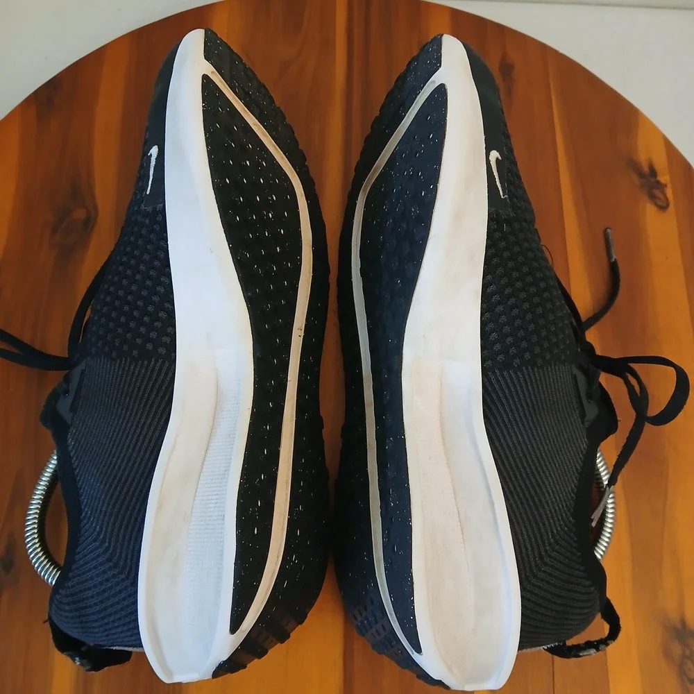 Nike Interact Run Men 7.5 Black Road Running Shoes Sneakers FD2291-001